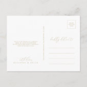 Gold Classy Chic Minimalist Hartelijk dank Briefka Briefkaart (Achterkant)