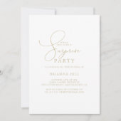 Gold Classy Chic Minimalist Surprise Party Kaart (Voorkant)