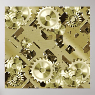 Gold Clocwork control 2 Poster
