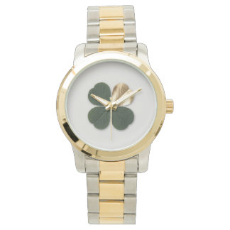 Gold Clover Manifestation Watch Birthday Gift Her Horloge