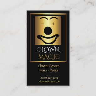 Gold Clown Logo Visitekaartje