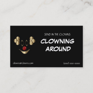 Gold Clown Logos Sjablonen Visitekaartje