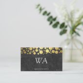 Gold Cluster | Lux Shimmer, Slate Texture Visitekaartje (Staand voorkant)