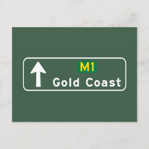 Gold Coast, Australia Road Sign Briefkaart