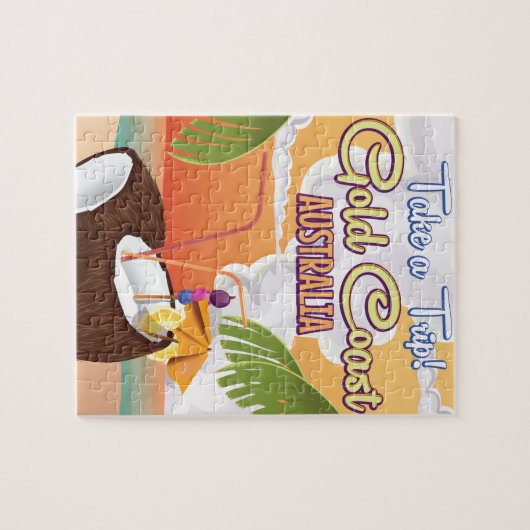 Gold Coast, Australische reisposter Legpuzzel (Horizontaal)