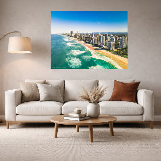 Gold Coast City Skyline Foto Afdruk