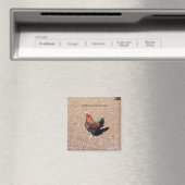Gold Cockerel Rooster magnet Magneet (Insitu (Vaatwasser))