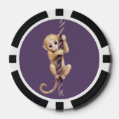 Gold Coin Monkey Purple Rope Poker Chips (Voorkant)