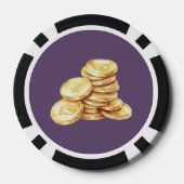 Gold Coin Monkey Purple Rope Poker Chips (Achterkant)