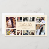 GOLD COLLAGE | CARTE DE REMERCIEMENTS mariage (Devant / Derrière)