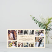 GOLD COLLAGE | CARTE DE REMERCIEMENTS mariage (Debout devant)