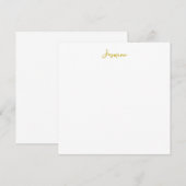 Gold Color Calligraphy Professional Nom Carte Plat (Devant / Derrière)