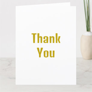 Gold Color Calligraphy Professionele naam Bedankkaart
