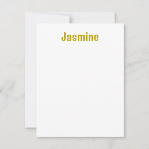 Gold Color Calligraphy Professionele naam RSVP Kaartje