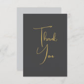Gold Color Handwriting Professional Custom Bedankkaart (Voorkant / Achterkant)