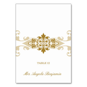 Gold Color Ironworks Elégante carte de lieu de mar