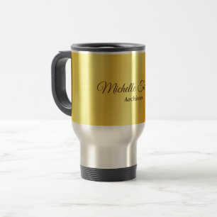 Gold Color Minimalist Modern Script Calligraphy Reisbeker