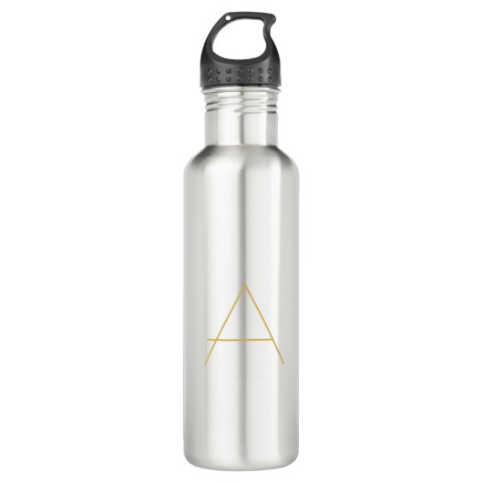 Gold Color Monogram Professional Custom Waterfles (Voorkant)