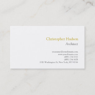 Gold Color Name Minimalist Simple Plain Visitekaartje