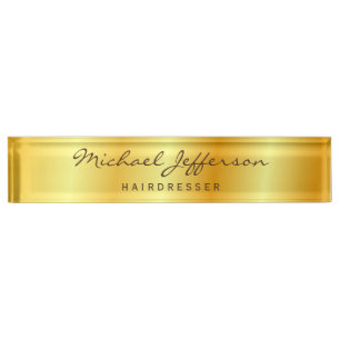 Gold Color Professional-handschrift Naambordje