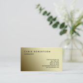Gold Color Tones Charming Visitekaartje (Staand voorkant)
