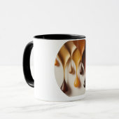 Gold Colors in Motion – Design Abstrait Doré Mug (Devant gauche)