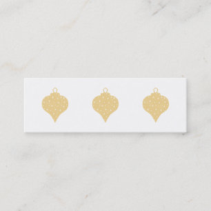 Gold Colour KerstBauble-ontwerp. Mini Visitekaartje