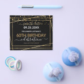 Gold Confetti 60th Birthday Save the Date Flyer (Enkel)