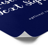 Gold Confetti | Aangepaste tekst voor marineverbin Poster (Hoek)