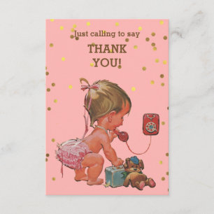 Gold Confetti  Baby telefonisch bedankt