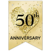 Gold Confetti - Bannière du 50e anniversaire de Ma (Premier drapeau)