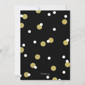 Gold Confetti Bash | Bachelorette Party Kaart (Achterkant)