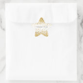 Gold Confetti Bling Dank u Ster Sticker (Tas)