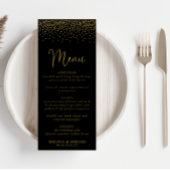 Gold Confetti Boho Black Mariage Menu