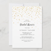Gold Confetti Bridal Shower Kaart (Voorkant)
