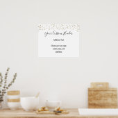 Gold Confetti Casual Doe het zelf als feestteken Poster (Keuken)