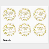 Gold Confetti Celebration Ronde Sticker (Vel)