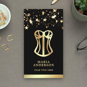 Gold Confetti Corset Bridal Lingerie Boutique Visitekaartje