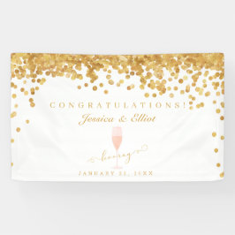 Gold Confetti Elegant Champagne Wedding Spandoek