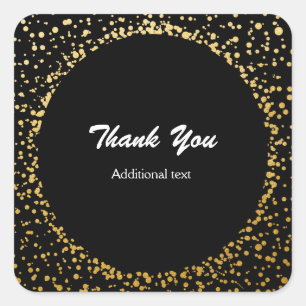 Gold Confetti Elegant Glamor Stippen Favor Sticker