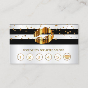 Gold Confetti- en Gold Lips - Loyalty-kaarten Klantenkaartje