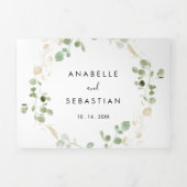 Gold Confetti Eucalyptus Foliage Mariage triple (Page de couverture)