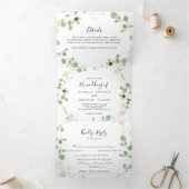 Gold Confetti Eucalyptus Foliage Mariage triple (Intérieur)