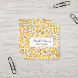 Gold Confetti Event Planner Visitekaartjes