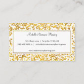 Gold Confetti Event Planner Visitekaartjes (Achterkant)