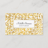 Gold Confetti Event Planner Visitekaartjes (Voorkant)