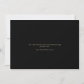 Gold Confetti Fancy Script Elopement Faire-part (Dos)
