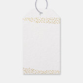 Gold confetti faux folie cadeaulabel (Achterkant)