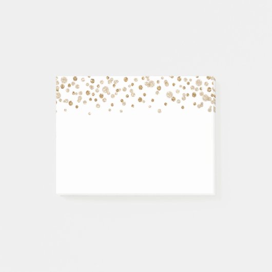 Gold Confetti Glam Glitter Post-it® Notes (Voorkant)