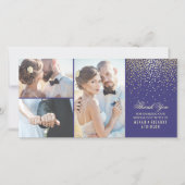 Gold Confetti Glamor Marine Mariage Merci (Devant)